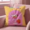 Tequila Sunrise Cocktail Cushion Cover Multi-Scene Pillow Cover for Home & Car - Reversible, Soft & Durable for Daily Use