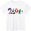 2026 USA Canada Mexico Soccer TShirt Unisex North America Host Country Flag Skyline Vintage Football Fan Oversized Casual Tee Gift