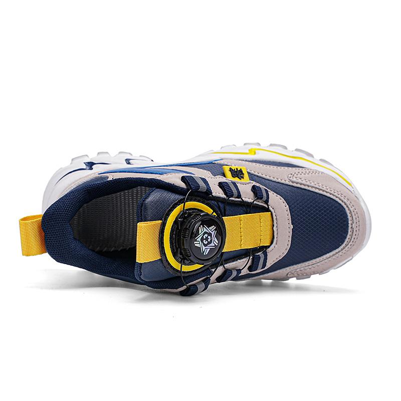 Kid's Sneakers Girls' Sports Shoes Fashionable Boys' Sports Shoes Fast and Convenient Rotating Button Sports Shoes
