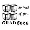 4 шт. Коробки для воздушных шаров «Выпуск 2026» Так гордимся вами Черная коробка для воздушных шаров с буквами для выпускного вечера класса 2026