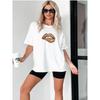 Western Style New Fashion Casual Loose Print Short sleeve T-shirt Top Printed Loose T-shirt