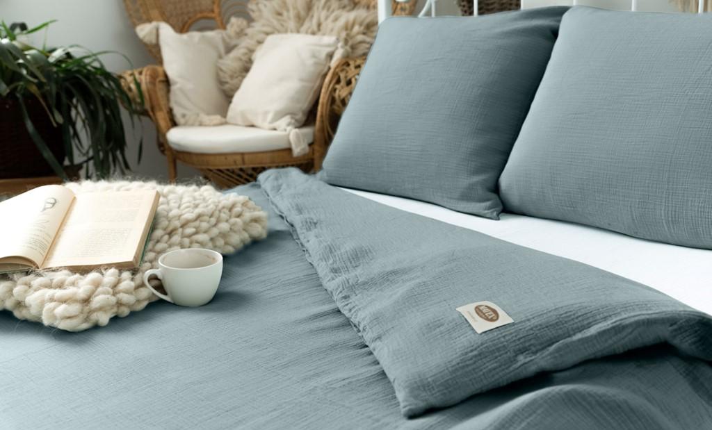 Cotton muslin bedding (220x200-1,70x80-2)