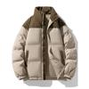 New Winter Couple's Jackets for Men and Women, Casual Windproof Fleece-Lined Thick Warm Stand-Collar Cotton Coats