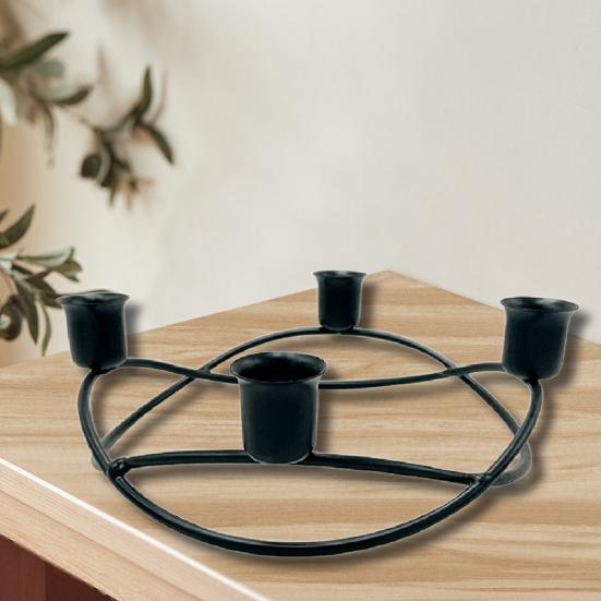 Красивая подставка для свечей с 4 слотами, реквизит для фотосъемки ручной работы