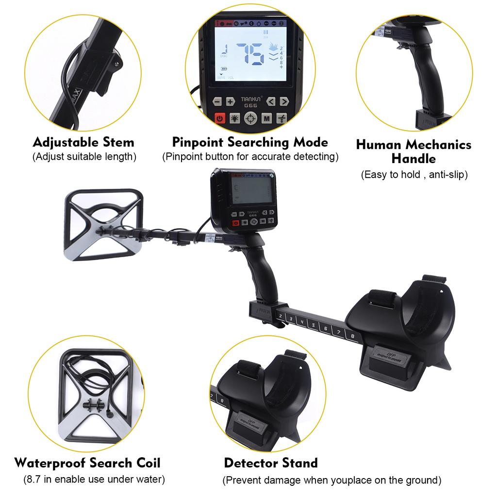 Профессиональный метаадетектор G66 Профессиональный пинпоинтер Gouden Детектор Gouden Hoge Gevoeligheid Schatradar Detectoren