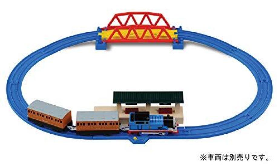 Takara Tomy Thomas Rail Train Toy for ages 3 and Meets Toy Safety Standards ST "Plarail Let's Start! Easy-to-Assemble Set" up