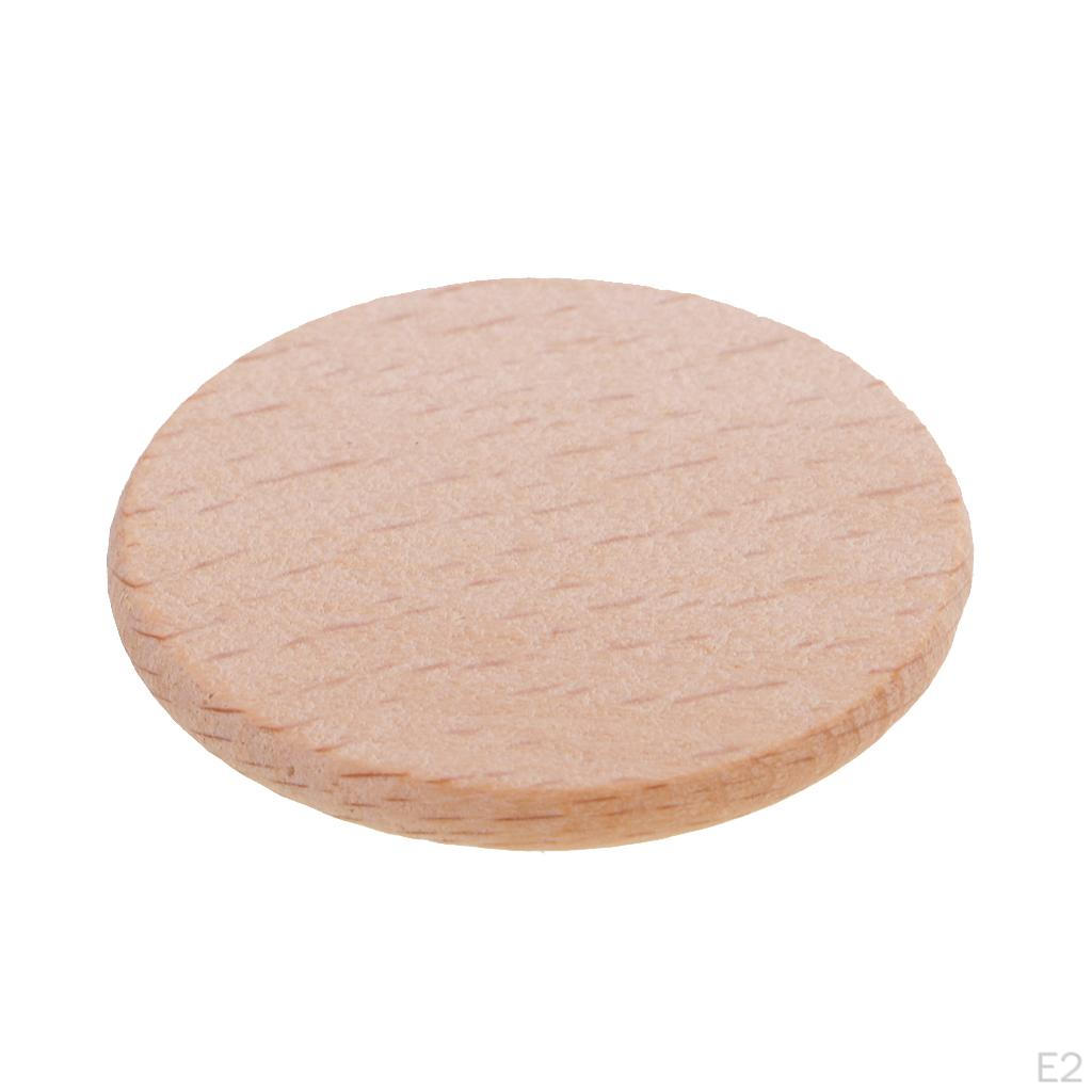 50pcs Round Unfinished Wood Pieces for Painting Drawing Engraving 36mm