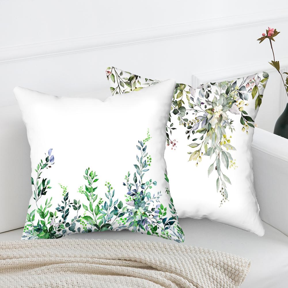 1pc Unique Floral Design Pillow Case For Home Decorative Pillows Cover Invisible Zippered Throw PillowCases 8.1