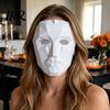Adjustable Mask Halloween Geometric Mask, Polygonal Cool Party with Mesh Eyes, Unique Costume Black White Cosplay for Masquerade, Accessory Sharp Edge