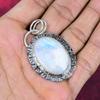 Ювелирные изделия с радужным лунным камнем, 925 пробы, кулон из цельного серебра, кулон ручной работы с драгоценными камнями для женщин