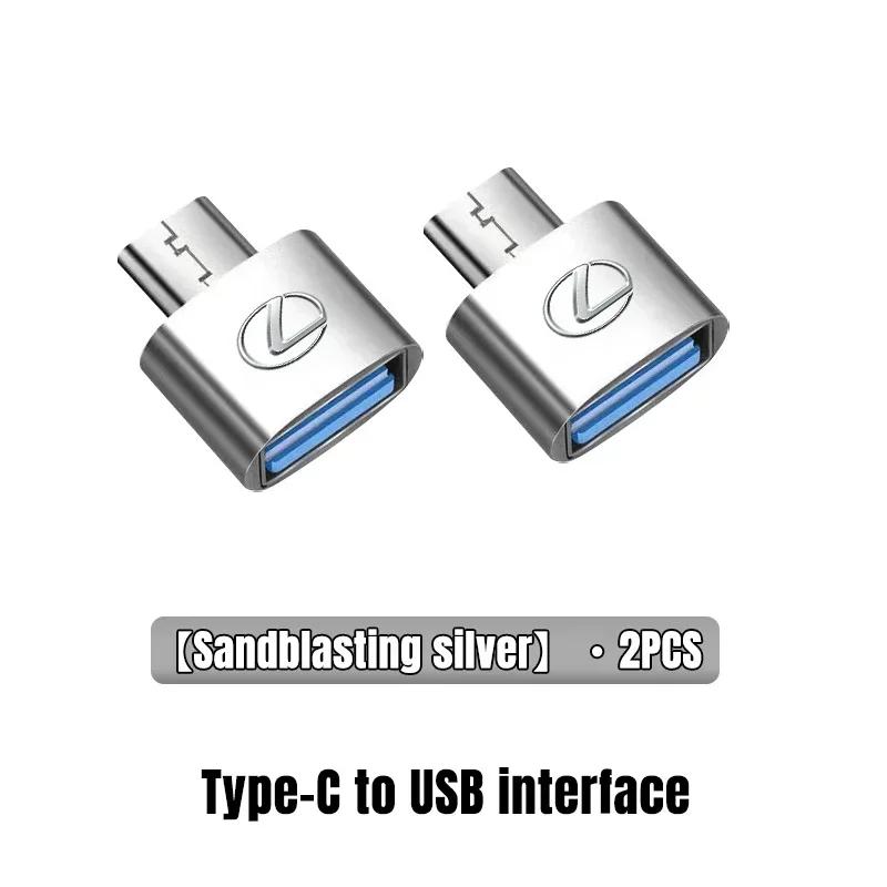 WDM2 2026 Hot Interior Stickers Car Type-C To USB 3.0 Interface Mini Converter Charging Adapter For Lexus ES300 RX330 RX300 GS300 IS2