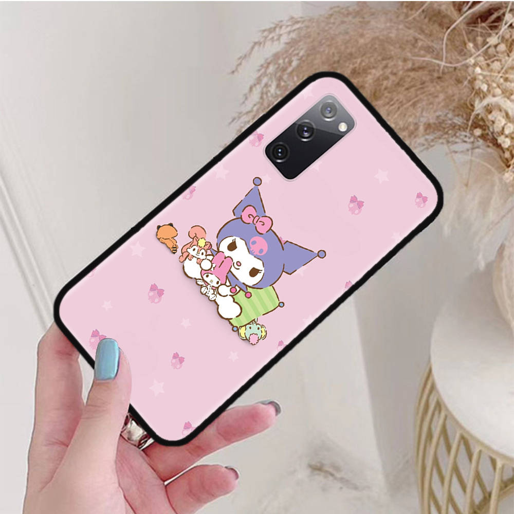 Черный чехол для Xiaomi Poco X6 X4 M5 M6 F5 F6 C65 C55 C50 C51 C40 Pro Redmi 14C A3X 13C 12C 11T 10A 9C Note 7 6 8A Plus L-16 Cute Kuromi