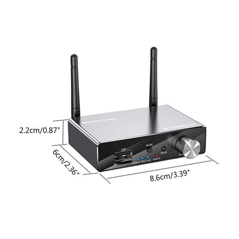 6-в-1 Цифро-аналоговый преобразователь BT 5.3 Приемник Передатчик Оптический Коаксиальный AUX RCA USB TF ЦАП Беспроводной Аудио Адаптер