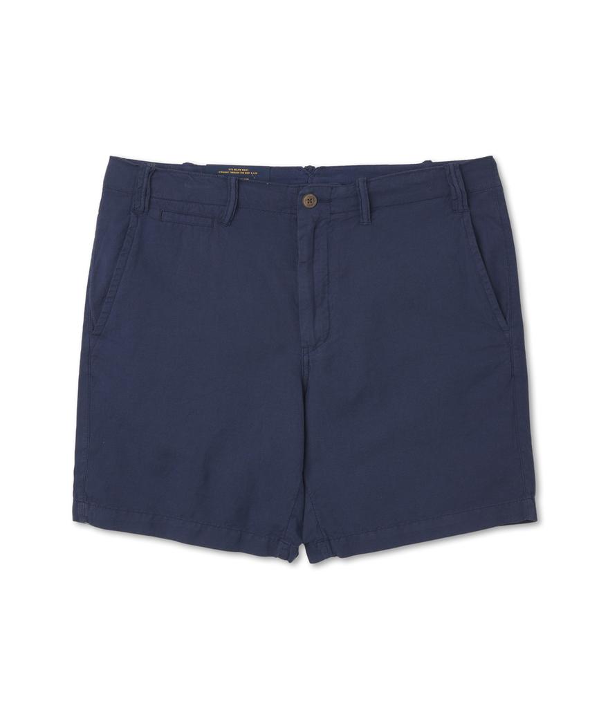 Шорты прямого кроя из льна и хлопка POLO RALPH LAUREN - Темно-синие