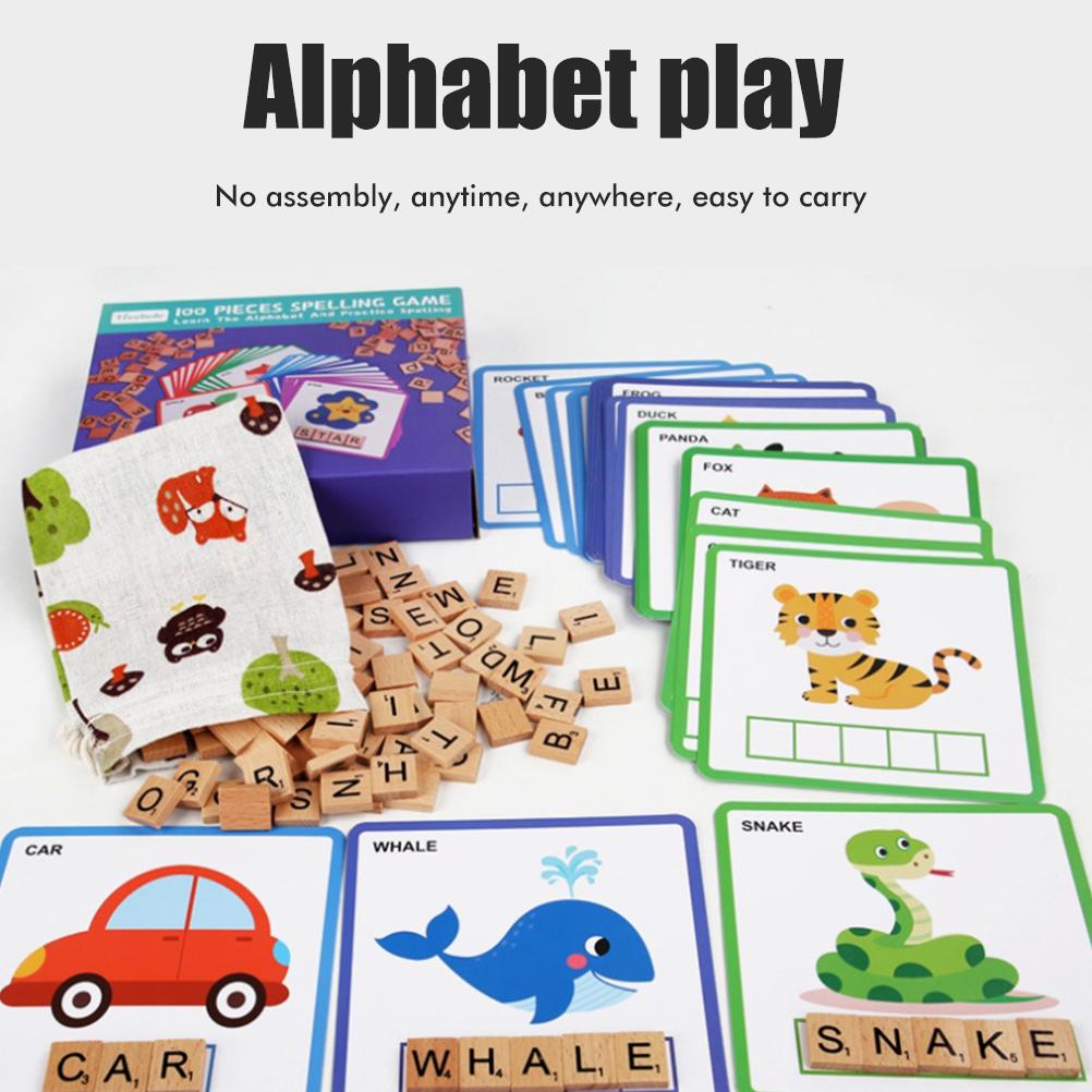 100 шт. Обучающие игрушки для изучения заклинаний, игра на распознавание букв, цветов, игра на сопоставление букв для детей дошкольного возраста, детского сада