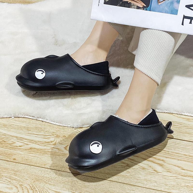 36-45 зимние пары больших размеров нескользящие и бархатные теплые хлопковые туфли ленивые повседневные туфли с хлопковыми тапочками