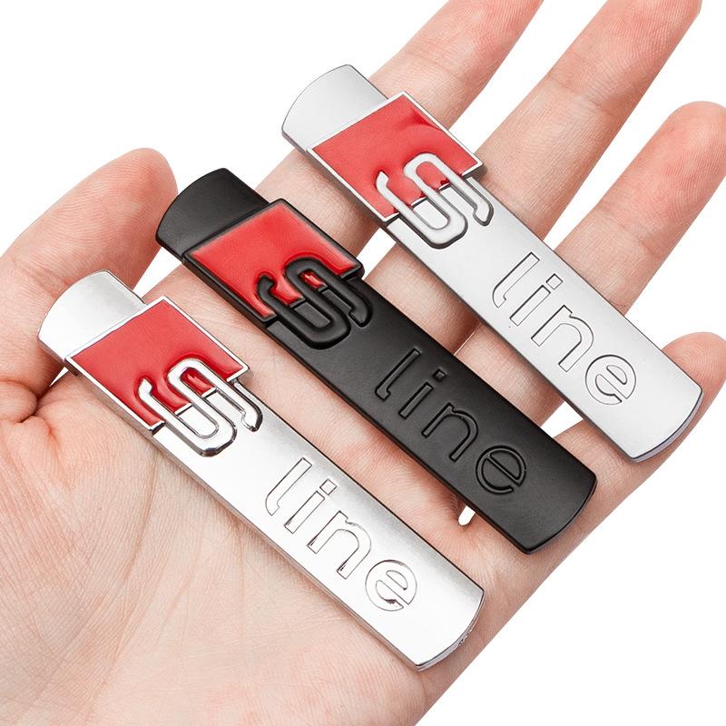 7.2cm Metal Car Badge Refitting Emblem for S8 Sline A6 A3 A4 A5 A8 S3 S4 S5 S6 S7 S8 SQ5 SQ7 Q5 Q7 Q8 RS3 RS4 RS5 3d Sticker8S