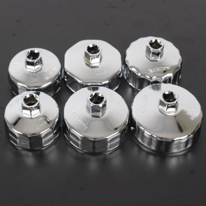 1/2" Square Drive 65mm-86mm 14-Flute Oil Filter Wrench - End Cap Auto Tool for Toyota, LADA, KIA, VW, Mazda & Honda