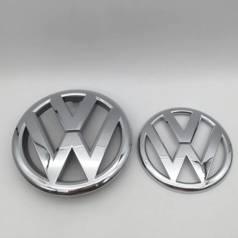 2Pcs For vw Golf6 MK6 135mm 110mm car front grille Lid Cover emblem sticker Rear Trunk Badge Decal styling Auto accessorie ze9