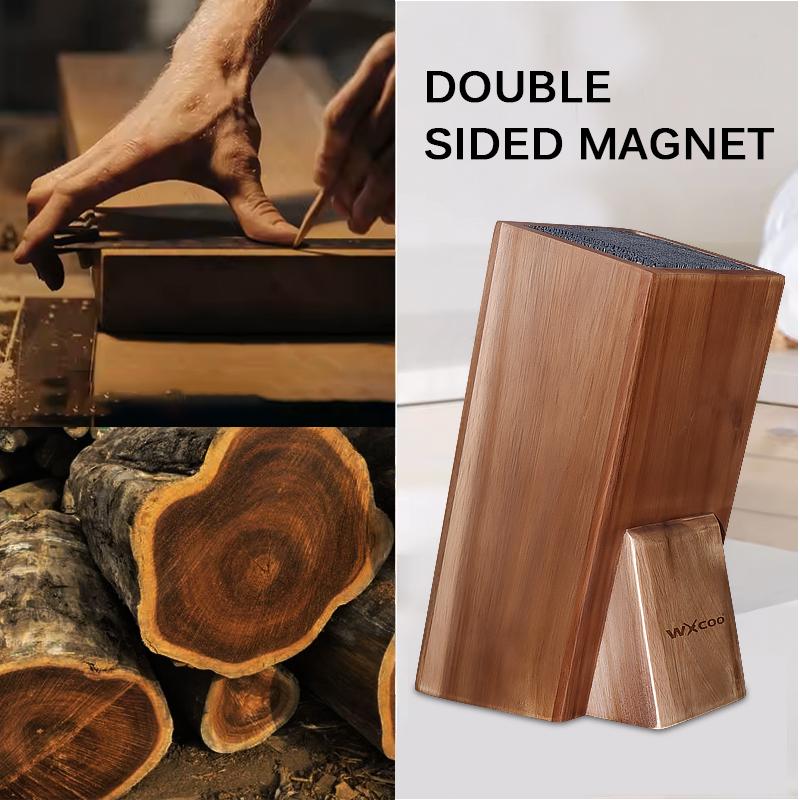 WXCOO Дамасская сталь Лазерный узор Шеф-нож Тесак Сантоку Ножи Держатель для кухонных ножей Многофункциональный блок для кухонных ножей