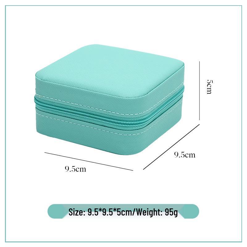 Бархатная шкатулка для драгоценностей на молнии: Портативное хранилище для ожерелий, браслетов, колец и серег