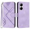 For Xiaomi Redmi Turbo 4 5G/Xiaomi Poco X7 Pro 5G Wallet Case Line Imprinted PU Leather Phone Cover with Strap