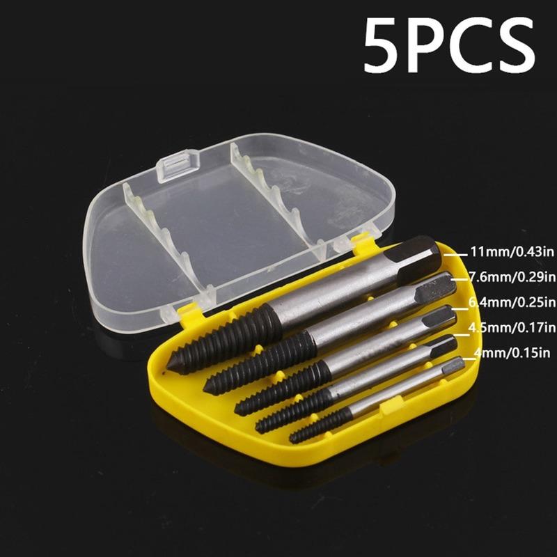 Сверла для извлечения поврежденных сломанных винтов, 5/6 шт., стальные прочные, легко извлекаемые центральные сверла, инструмент для удаления поврежденных болтов
