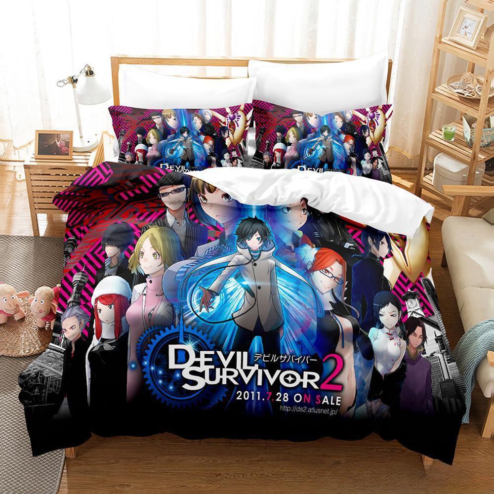 Модный 3D-принт Аниме Devil Survivor 2 Комплект постельного белья Односпальный Twin Full Queen King Размер Комплект постельного белья для спальни Взрослого Ребенка Комплекты с пододеяльником
