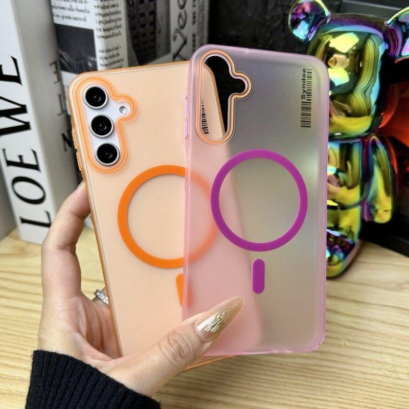 Clear Frosted Phone Case for Samsung Galaxy A57/37/27/17/07 A56/36/26/16/06 A55/35/25/15/05/S A54/34/24/14 Magnetic Wireless Charge Shockproof Cover