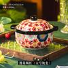 Керамическая большая кружка для тушения, ручная роспись, бытовая кружка для супа с крышкой, водонепроницаемый горшочек для супа, бытовая новая водонепроницаемая миска для тушения десерта, горшочек для тушения