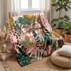 Leopard and Floral Elegance 2 Theme blanket Lightweight Warm Flannel Blanket Decorative Throw Blanket for Home Decoration
