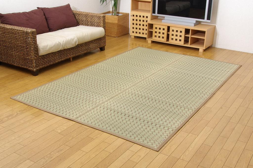 IKEHIKO Igusa Rug, Okutango, Honma 3-tatami Size, Approx. 191 X 286 Cm, Beige, Made In Japan #4412913
