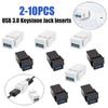 Вставки Keystone Jack USB 3.0 для подключения оборудования с USB-портом Адаптер USB на USB Простая установка Вставка-соединитель Female