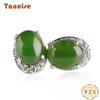 Tancise 925 Sterling Silver Jade Zircon Earrings Drop Earrings For Women Wedding Party Gifts
