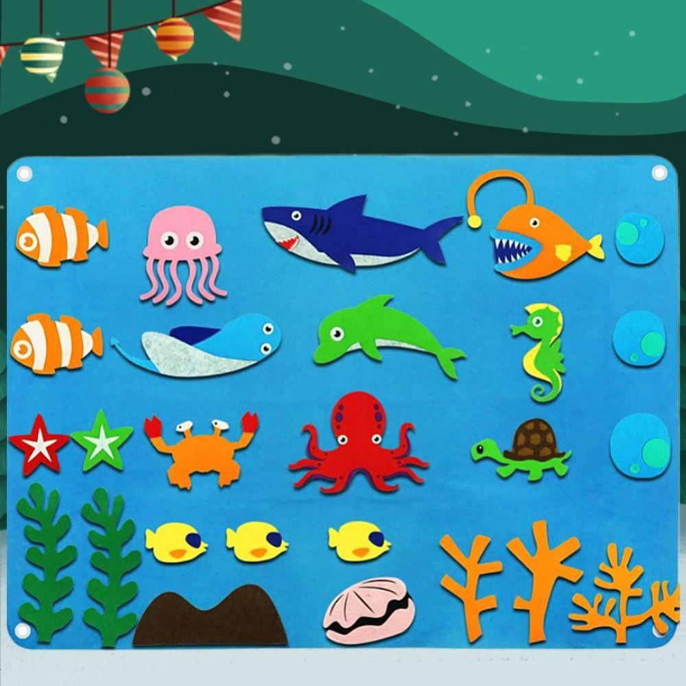 Starry Sky Payment Felt Board Stories Set Montessori Felt Puzzle Wall Hanging Decoration