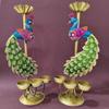 Elegant Metal Peacock Candle Holder - Perfect Home Decoration Diwali, Intricate Design Tealight Candle Holders for Home