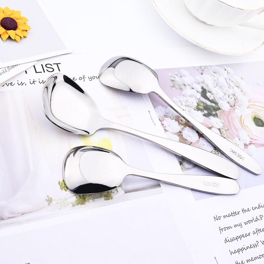 Золотой 3 шт. зеркальный набор столовых приборов из нержавеющей стали, квадратные ложки с платформой и дном, столовая посуда, мороженое, десерт, салат, ложки, набор столового серебра