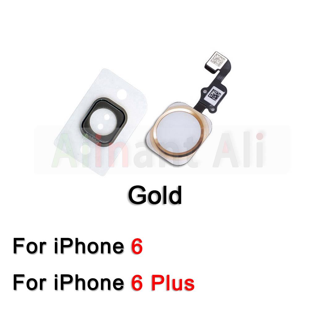 AiinAnt Шлейф кнопки «Назад» для iPhone 6 6s 7 8 Plus 5s SE Разъем Детали для ремонта телефона Без Touch ID