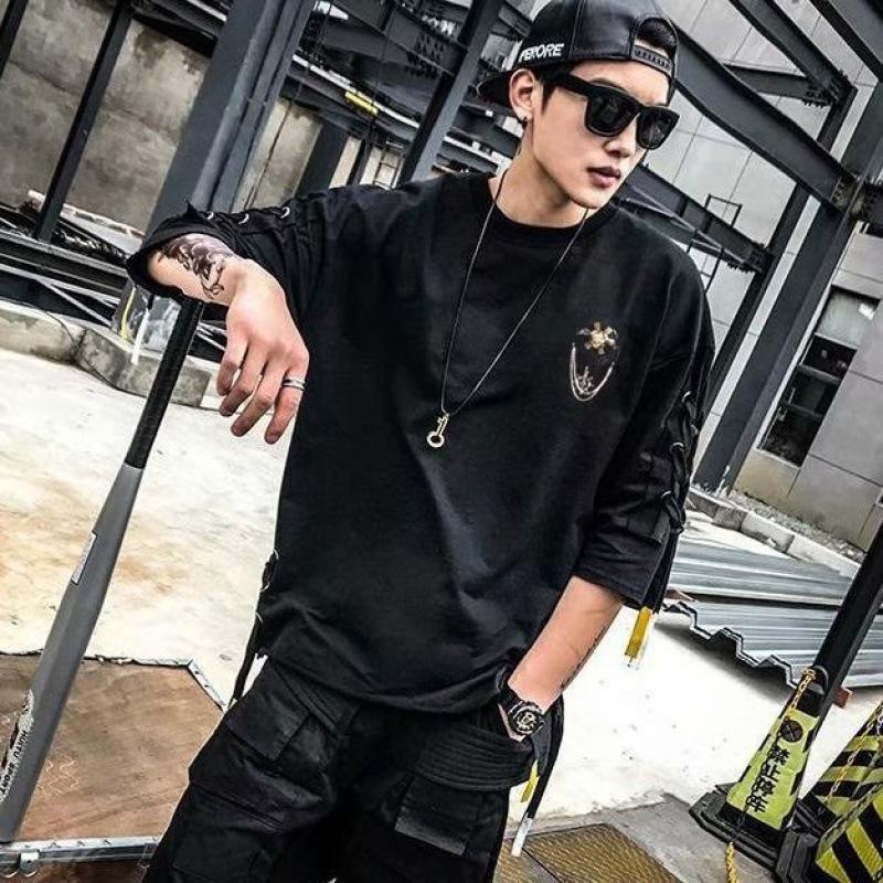 Лето Techwear Аниме Мужские футболки Harajuku Y2k Мода Трендовая уличная одежда Хип-хоп Панк Мужская Женская одежда Школьники