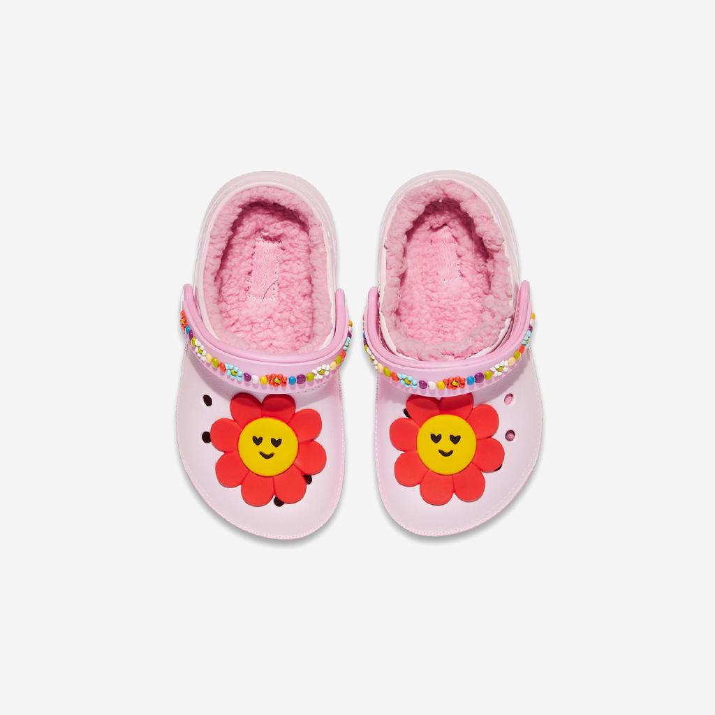 [Crocs] Classic Lined Daisy Clog Toddler [CRS211635-PINK MILK]