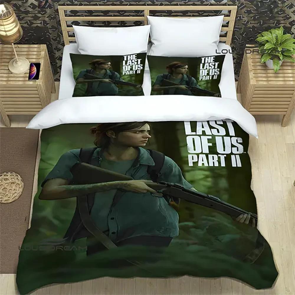 Комплект постельного белья Game The Last Of Us для мальчиков и девочек, размер Twin Queen Size, пододеяльник, наволочка, кровать для детей и взрослых, домашний текстиль, текстиль