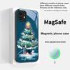 Украшенная Рождественская Елка Для Magsafe iPhone 17 Pro Max 16 E 15 14 13 Plus 12 mini 11 17 Air XR Xs Max 7 Plus Стеклянный Чехол для Телефона