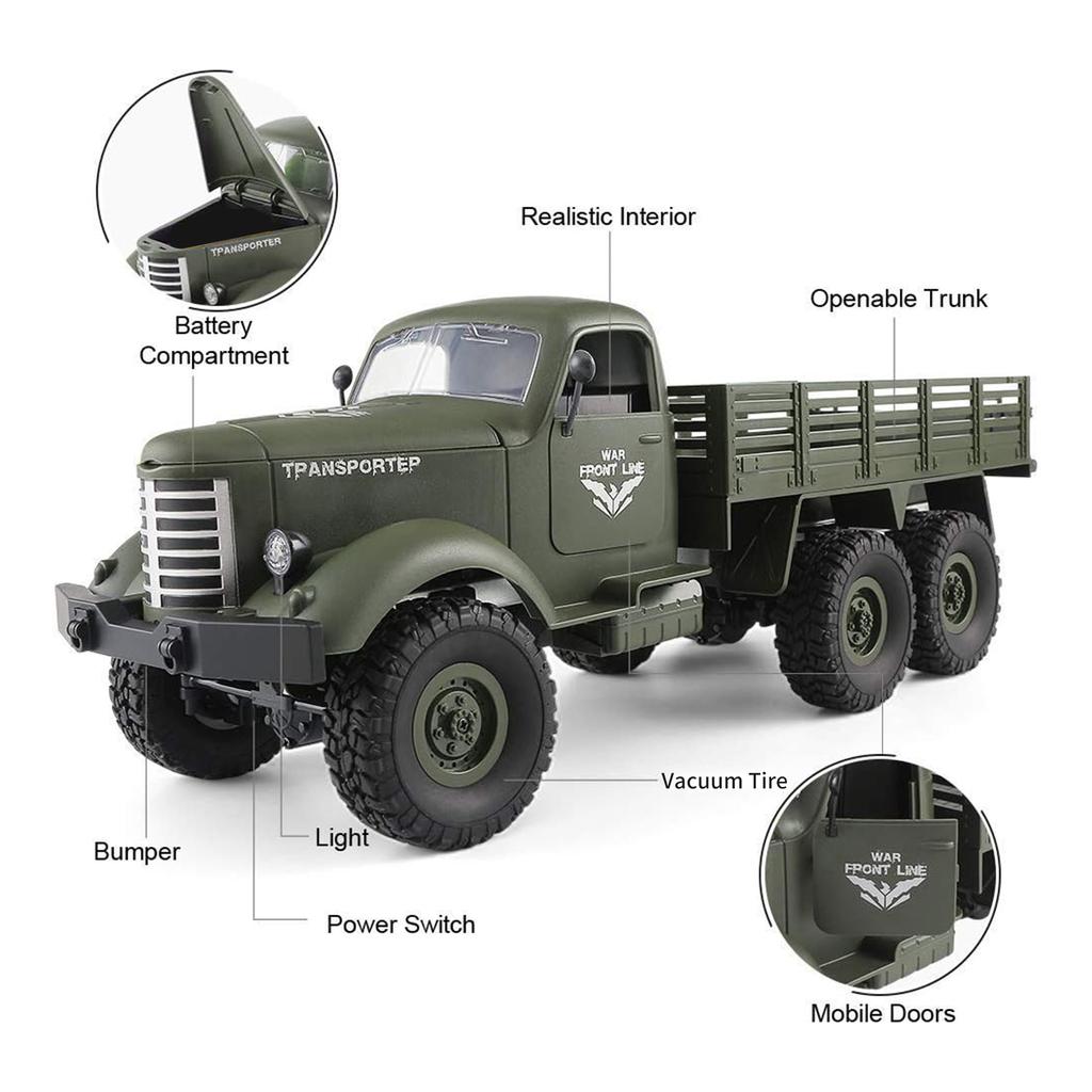 Remote Control Car, 6WD High-Speed Electric Toy Truck for Boys 2.4Ghz Off Road Remote Control