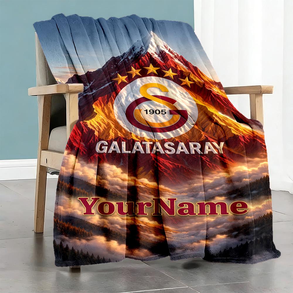 Galatasaray Customize Your Name Blanket Gift Personalized Blanket Warmthful Decor Perfect For Couch Nap Home Decor Bedding Four Seasons Universal