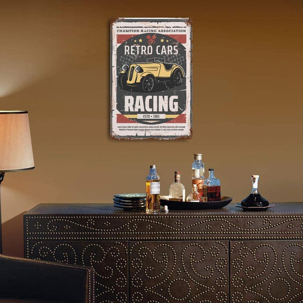 1PC Vertical Retro Iron Tin Sign with Weathered Rust Effect, 20x30cm or 30x40cm, Vintage Wall Decor for Bar Cafe Garage Restaurant Living Room