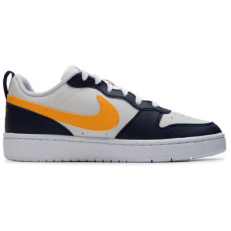 Nike Court Borough Low Recraft GS Obsidian University Gold Kids Sneakers Blue Phantom-Grey White HJ3482-071