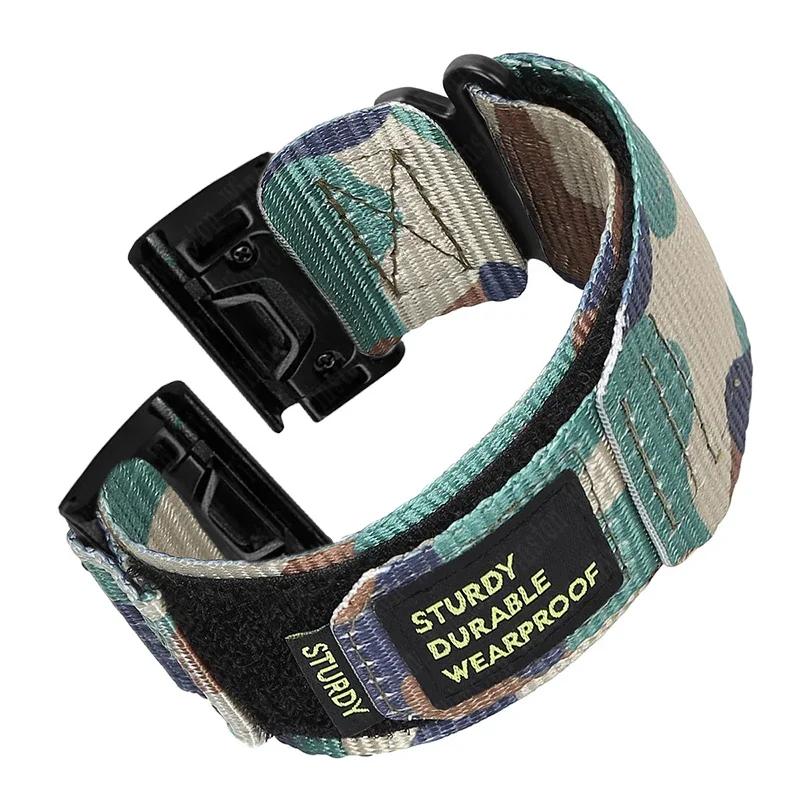 Быстрый нейлоновый ремешок для часов Garmin Instinct 2X Тактический ремешок Fenix 6X Pro 5Plus 7X 8 26мм 22мм Замена Спортивный браслет с быстрой застежкой