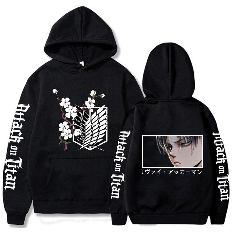 Hot Anime Attack On Titan Levi Ackerman Eyes Hoody Men Women Hoodies Harajuku Manga Streetwear Shingeki No Kyojin Sweatshirt