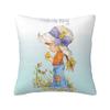 Custom Luxury Cute Sarah Kay Cushion Cover Velvet Cartoon Throw Pillow Case Living Room Decoration