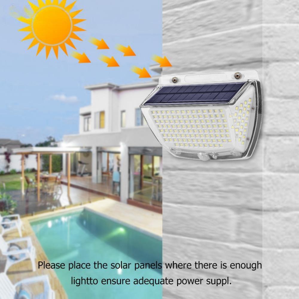 Solar Light 160 Leds Outdoor Garden Decoration IP65 Waterproof Solar Wall Lamp Motion Sensor Fence Lights For Yard Lawn Driveway